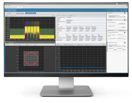 Les utilisateurs peuvent configurer le VST pour des mesures rapides en utilisant les faces-avant logicielles RFmx.